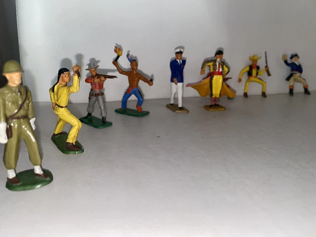 LOT SOLDATS ANCIENS Starlux Airfix Divers Figurines 1/32 Vintage EUR 11