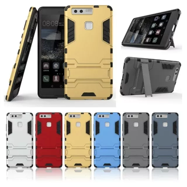 Coque Housse Hybride Iron Man Huawei Ascend P9 Résistant À Avec Support