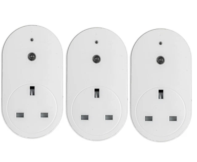 Nuevo 3 x Dusk to Dawn Mains Plug-in Temporizador Automático Interruptor Enchufe Reino Unido 3 Pines Lámpara