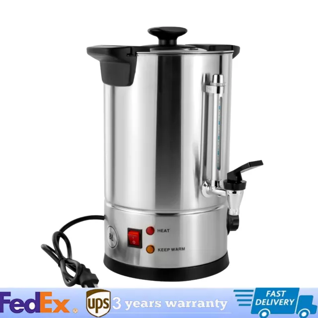 8L/2.11gal Premium Commercial Coffee Machine Large Stainless Steel Coffee Maker