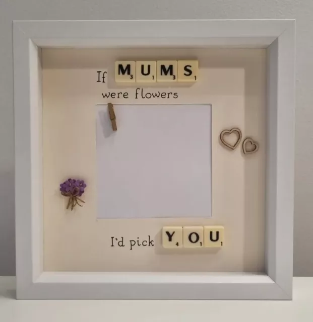 Personalised Handmade Mother Scrabble Gift Photo Frame. Home Decor