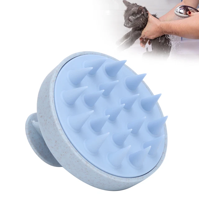 (Bleu Clair)Brosse De Bain Pour Animaux De Compagnie Peigne De Massage En