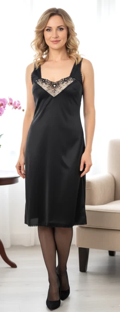 Combinaison Et Fond De Robe Vintage Dentelle – Taille 56, Crème