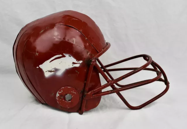 VTG Handmade Red Metal Arkansas Razorback Football Helmet Steel Replica Decor
