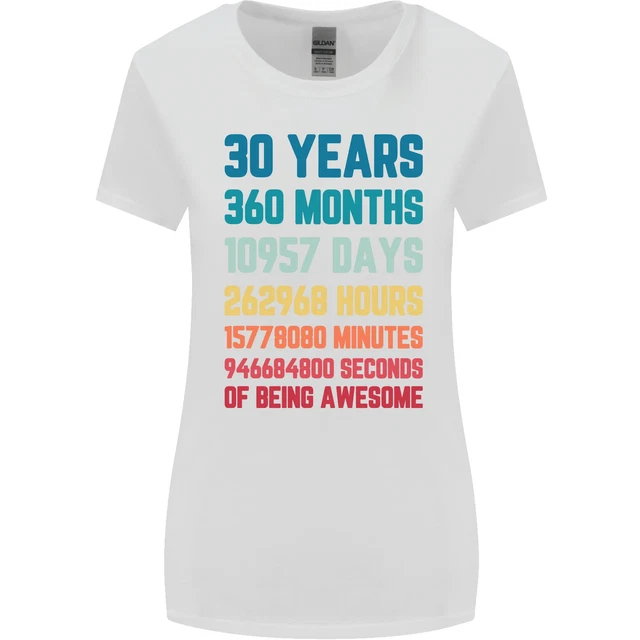 T-shirt Anniversaire 'Août 1995' Pour Femme - Cadeau 30 Ans Cool Et Personnalisé, Coupe Classique