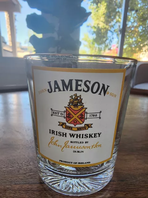 RARE John Jameson & Son Irish Whiskey Rocks Tumbler Glass | Est 1780 | Ireland