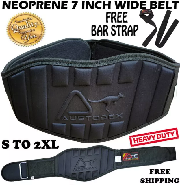 Weight Lifting Body Building Fitness Gym Neoprene Wide Double Back Support Belt