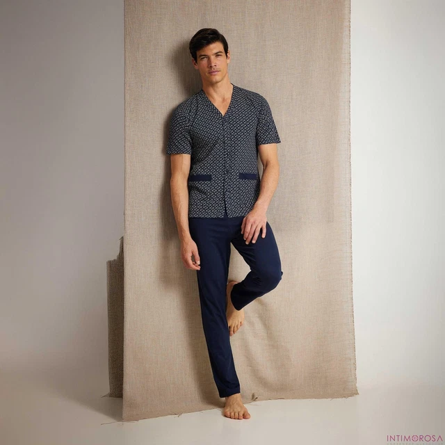 Pyjama Hivernal Homme Enrico Coveri - Interlock Coton Chaud - Tailles 46 à 60 - Neuf étiqueté