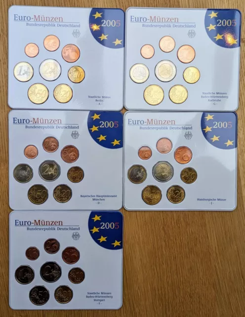 Kursmünzensatz 2005 Euro-Münzen Bundesrepublik Deutschland (A-J)