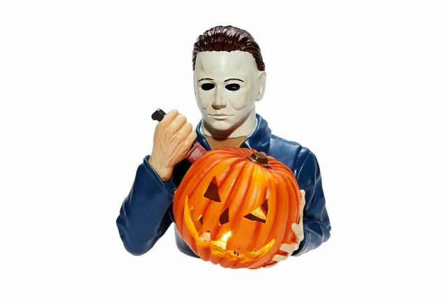 Halloween Michael Myers Light Up LED Statue Pumpkin Jack-o-Lantern Yard Decor