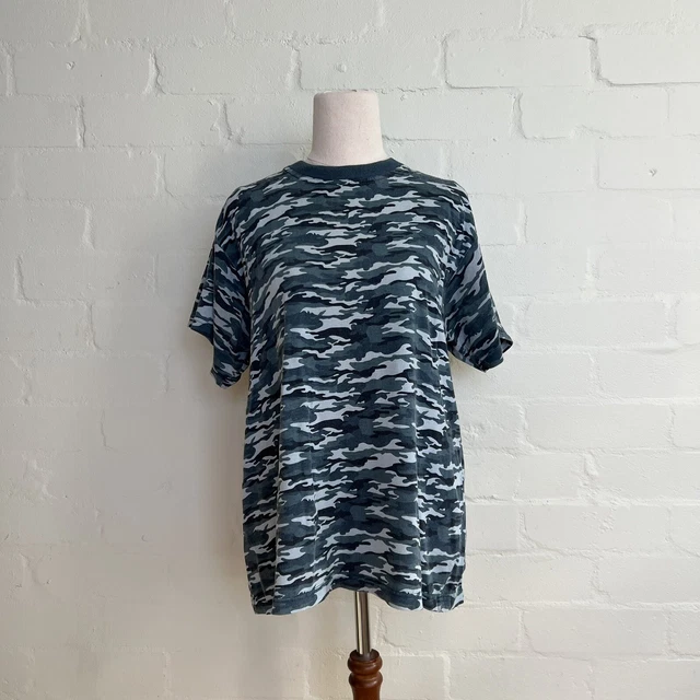 Teal Camo Print Unisex T-Shirt