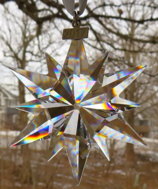 Authentic SWAROVSKI 2017 Annual Large Snowflake Star Christmas Ornament NIB