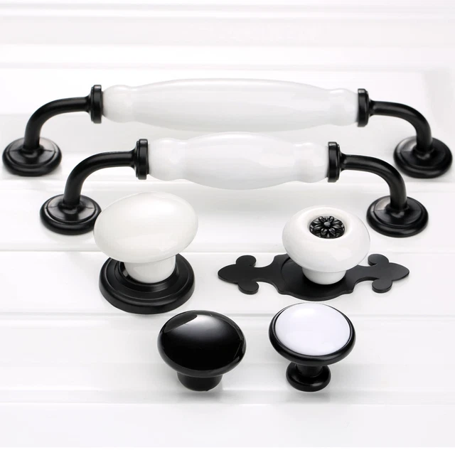 1X Ceramic Pull Handle Knob Door Kitchen Cabinet Cupboard Drawer Home Decor DIY