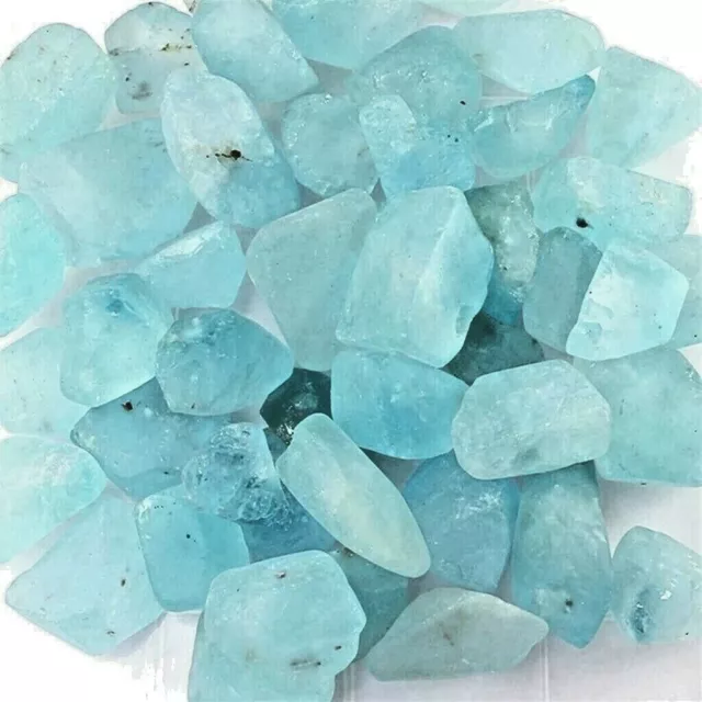 Gros lot de pierres précieuses de topaze bleue brésilienne naturelle brute...
