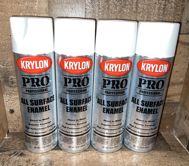 4 CANS KRYLON PRO Professional All Surface Enamel Spray SEMIGLOSS