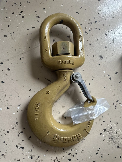 Crosby 1048868, L-322AN, 11 Ton WLL, Alloy Swivel Hook - W/Latch