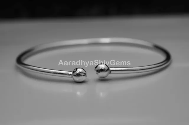 Silver Adjustable Bracelet, Small Ball Bracelet Set, 925 sterling silver Bangle