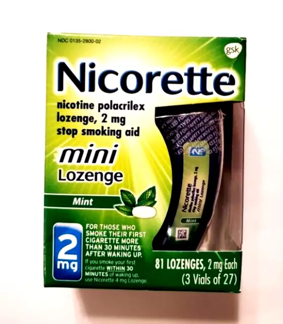 Nuevas mini pastillas Nicorette sabor nuevo 2 mg - 81 unidades vencimiento 12/2024 - 3 viales
