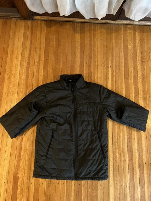 The North Face Puffer Jacket Mens Small Black Nylon Zip Up Midweight Insulated