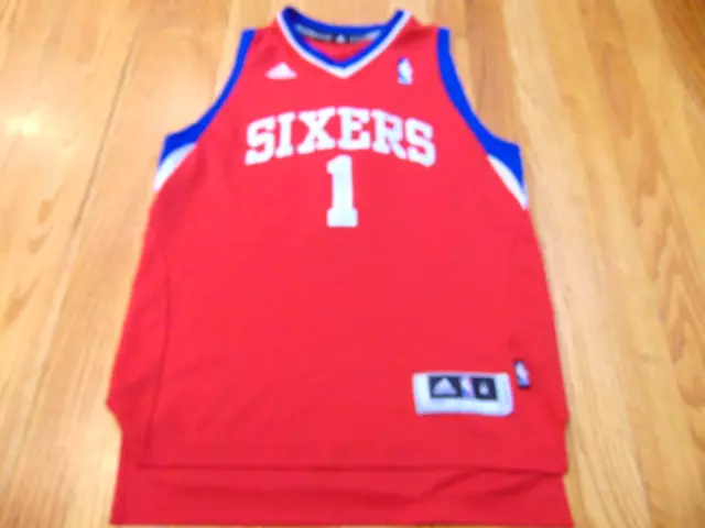 Philadelphia 76ers Jersey Emeka Okafor Men's 2XL Black Adidas NBA Preowned