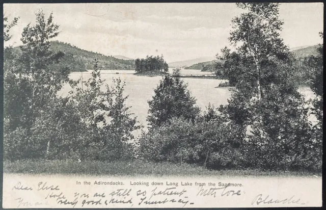 Adirondacks, Ny. C.1906 Pc.(A19)~View Of Long Lake From The Sagamore Hotel
