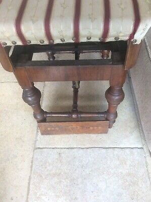 Antique Victorian c19th Rise & Fall Wadman BATH Piano Stool Rosewood Satin Inlay 8