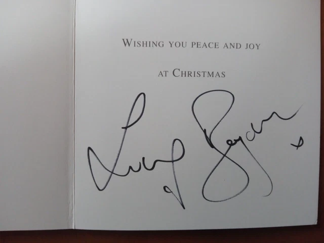 CHRISTMAS CARD HAND SIGNED BY LUCY BENJAMIN Press Gang, Eastenders