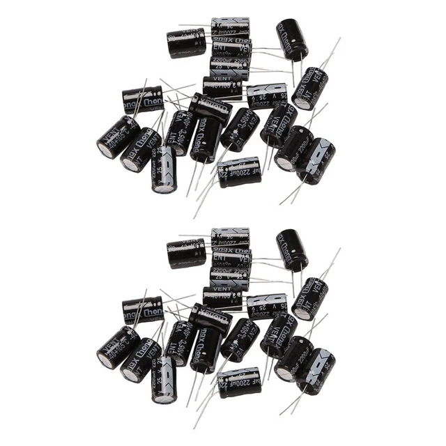 40pcs 13X21mm 2200UF 25V Radial Aluminum Electrolyte Capacitors Q8M8