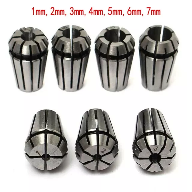 High Grade 7Pcs ER11 Spring Collet Chuck Set for Precision For CNC Machining