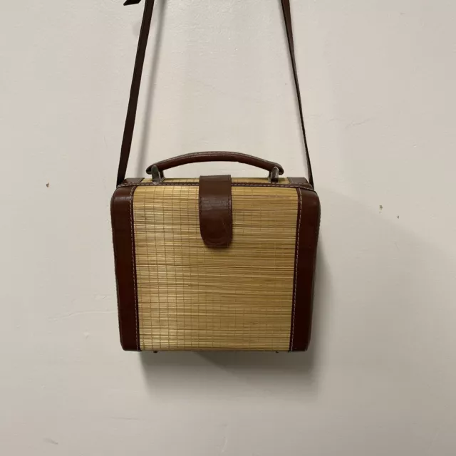 Vintage Bamboo Box Crossbody/top Handle Bag