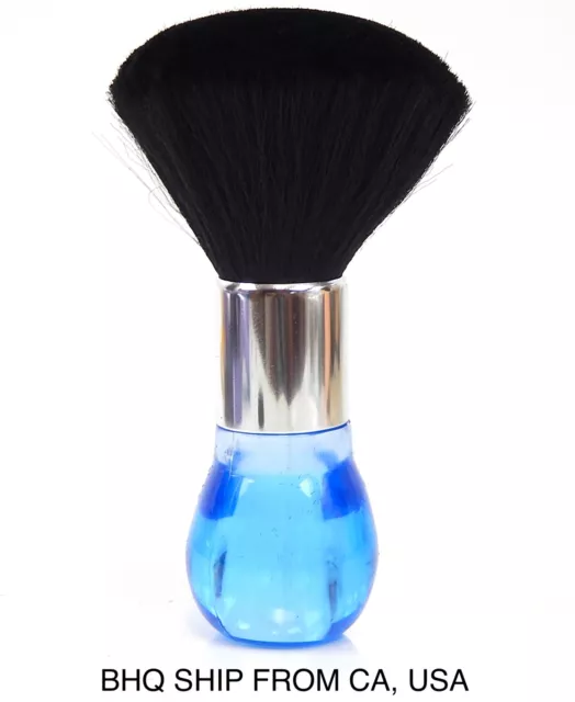 Neck Duster Brush for Salon Stylist Barber Hair Cutting Make Up, Body - Blue