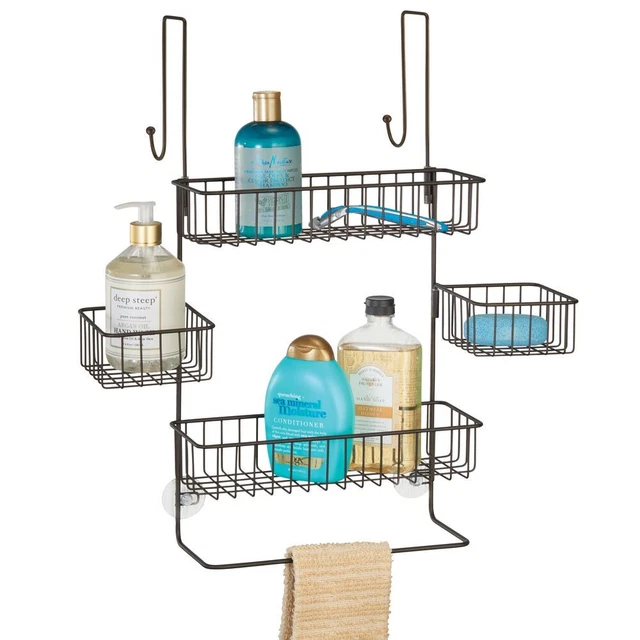 mDesign panier de douche à suspendre – rangement de douche pratique sans perçage