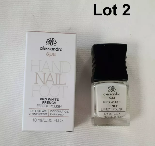 ALESSANDRO Lot de 2 Pro White FRENCH effect polish 10 ml Vernis à ongles /EBLH