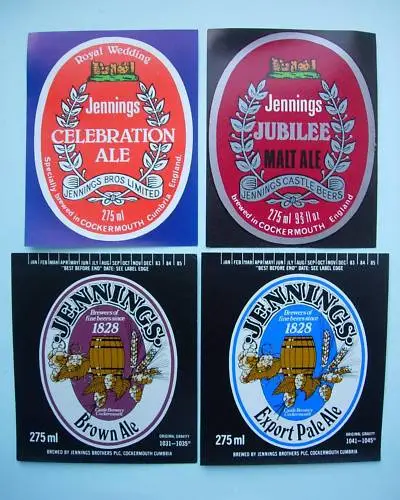 JENNINGS EXPORT PALE Royal Wedding CELEBRATION JUBILEE MALT BROWN ALE beer label