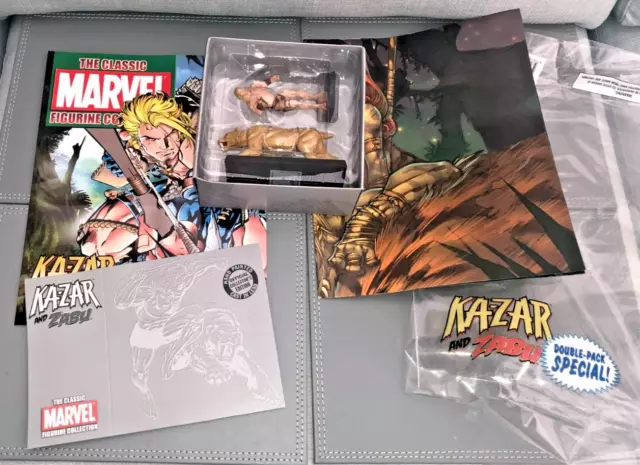 Eaglemoss Marvel Classic Collection Special Ka-Zar Zabu Figure + Poster Magazine