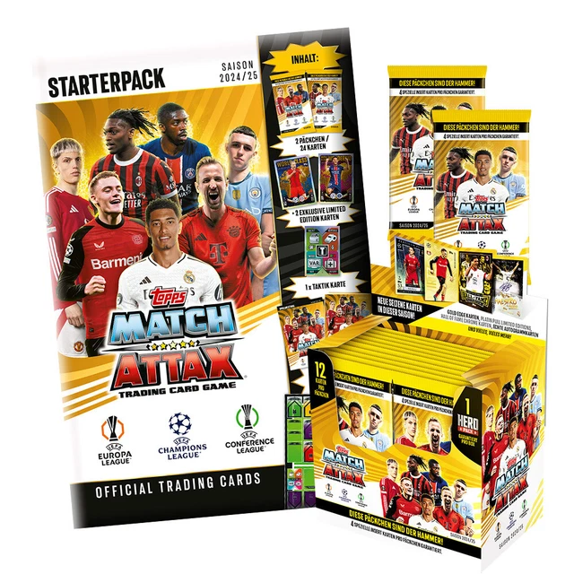 2024-25 Topps Match Attax Champions League Cards - Starter Pack (Album, 27 Cards + 2 LE) main image 1