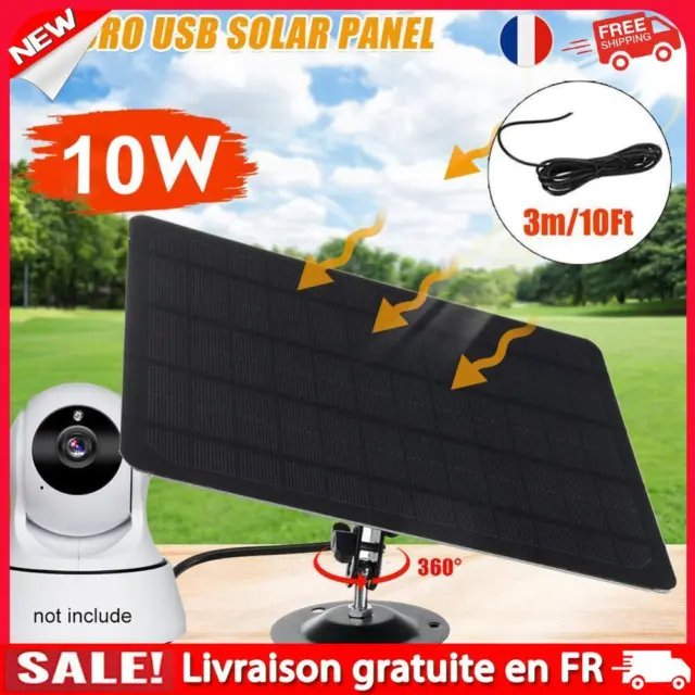 5V 10W Solar Panel Solar Charging Panel for Security Cameras Wireless Outdoor