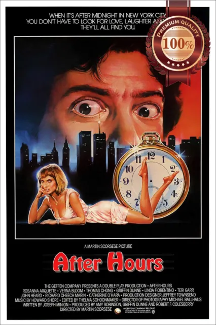 AFTER HOURS 1985 80s ORIGINAL RETRO CINEMA FILM MOVIE PRINT PREMIUM POSTER