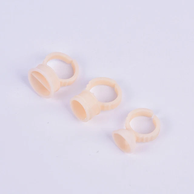 Silicone Tattoo Pigment Ink Ring Cups Permanent Makeup Eyebrow Eyelash ExtensiJ4
