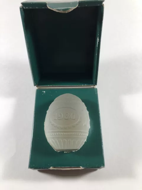 Goebel 1980 Annual Crystal Glass Easter Egg With Box  (Refer To Box Condition)