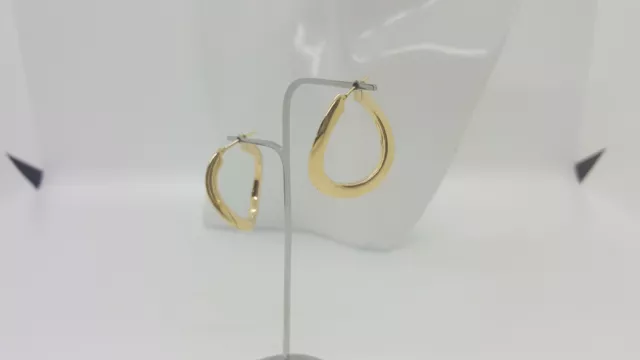 Orecchini A Cerchio Di Forma Irregolare In Oro Giallo 18Kt 3,6 Grammi (2880)