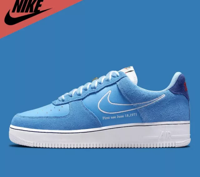 Nike Air Force 1 – Blue Suede / Gum