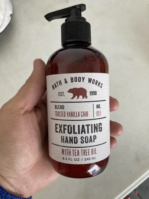 Bath Body Works Exfoliating Hand Soap with Tea Tree Oil Toasted Vanilla Chai