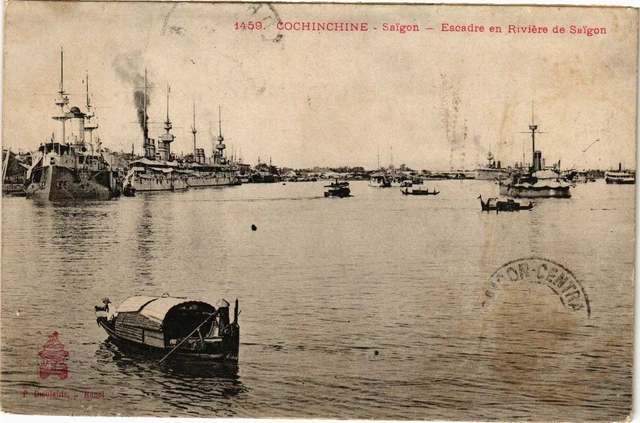 CPA AK VIETNAM Cochinchine - SAIGON - Escadre en Riviére (190369)