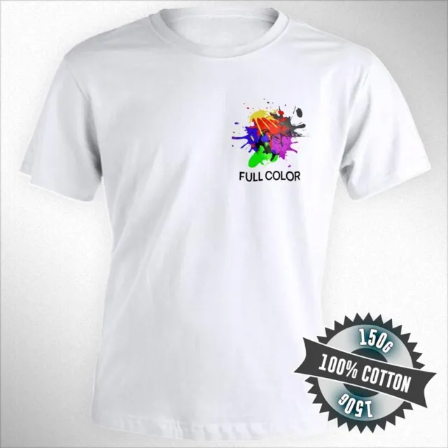 T-shirt personnalisé, logo, texte, image, qualité DTG, toutes couleurs, 100% 3