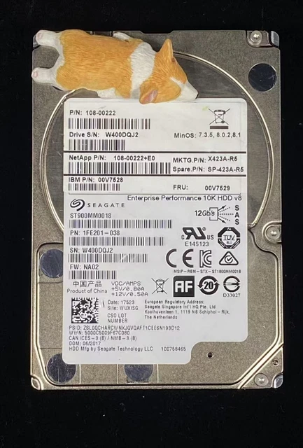 0B26037 IBM 00V7529 NETAPP X423A-R5 900GB 10K 6GBPS SAS 2.5'' 00V7528