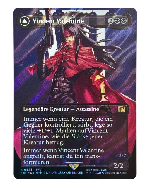 final fantasy mtg vincent Valentine // Galian Beast [125] [FINAL FANTASY] [Foil]  Face to Face Games Whenever a creature an opponent controls dies Vincent Valentine // Galian Beast