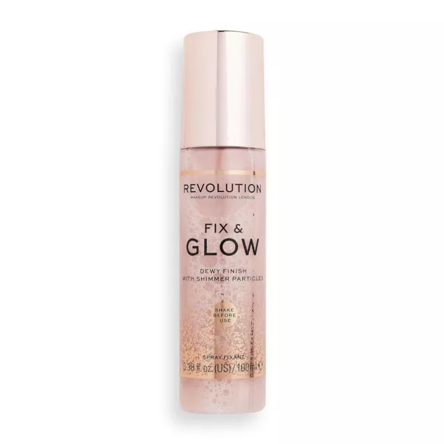 Makeup Revolution Fix Et Brillant Spray Pour Durable Et Hydraté Peau 100ml