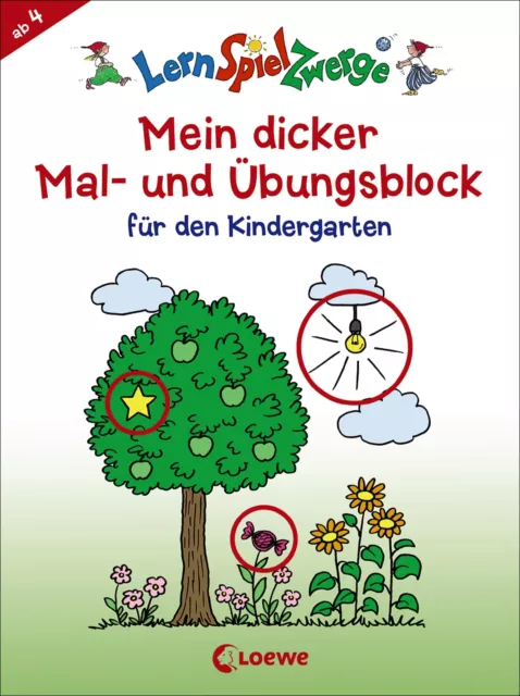 LernSpielZwerge - Mein dicker Mal- und Übungsblock für den Kindergarten | Buch