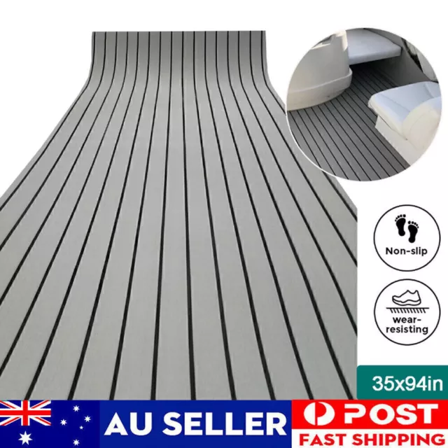 Boat Flooring Marine Teak Decking For Yacht Carpet Light Grey 90×240cm EVA AU 2